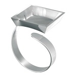 Основа для украшений FIMO, кольцо c квадратной формой, 1 шт