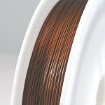 Леска на катушке (ювелирный тросик) GRIFFIN, 7 витков, 0,38 мм. 10 м. коричневая