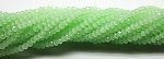 Рондель MonPin 4x3 мм, вн.д 0.8 мм (хрустальное стекло, 140 шт, светло-зеленый матовый ), арт. m16030014