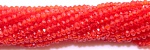 Рондель MonPin 2x3 мм, вн.д 0.6 мм (хрустальное стекло, 190 шт, красный прозрачный), арт. m16030029