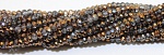 Рондель MonPin 2x3 мм, вн.д 0.6 мм (хрустальное стекло, 190 шт, серое золото), арт. m16030153