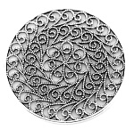 Декор.элемент MonPin 50 х 50 мм (биж.сплав, цвет:ант.серебро, 1 шт.), арт. m18070148