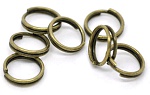 Кольцо двойное соединит MonPin 0.7x6 мм (биж.сплав, цвет:бронза, 10 гр.), арт. m19070459