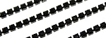 Стразовая лента MonPin SS6 - 2 мм (стекло цвет:черный 50см) m21010129