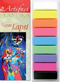 Набор пластики Артефакт LAPSI NEON 9 флуоресцентных цветов 180г