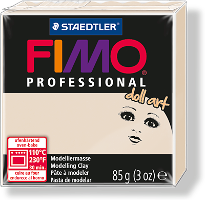 Пластика для изготовления кукол FIMO Professional Doll art 44 (полупрозрачный бежевый) 85г