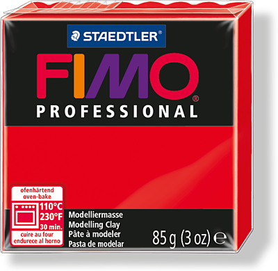 Полимерная глина FIMO Professional 200 (чисто-красный) 85г