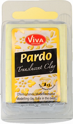 Полимерная глина PARDO 206 (полупрозрачный желтый) 56г