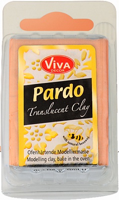 Полимерная глина PARDO 306 (полупрозрачный оранжевый) 56г