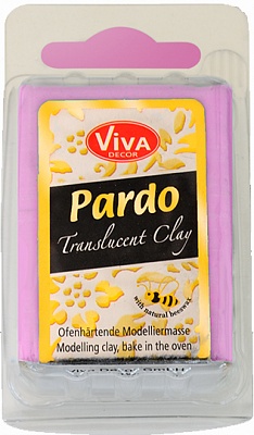 Полимерная глина PARDO 419 (полупрозрачный розовый) 56г