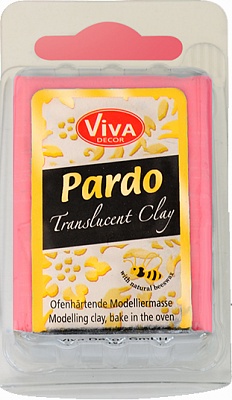 Полимерная глина PARDO 422 (полупрозрачный красный) 56г
