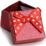 Красная коробочка под кольцо Влюбленность, 5x5см