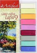 Набор пластики Артефакт LAPSI GLITTER CHIFFON 9 цветов 180 г 