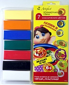 Детский набор пластики Артефакт 7 классических цветов  140г