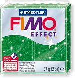 Полимерная глина FIMO Effect 502, зелёный с блестками, 57г