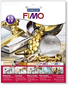 FIMO металлическая поталь серебро, 10 листов, 14х14см