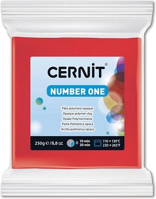 Полимерная глина CERNIT N1 250г, красный 400