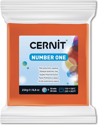 Полимерная глина CERNIT N1 250г, оранжевый 752