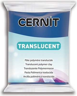 Полимерная глина CERNIT TRANSLUCENT 56г, сапфир 275