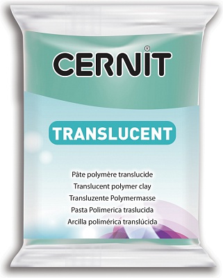 Полимерная глина CERNIT TRANSLUCENT 56г, изумруд 620