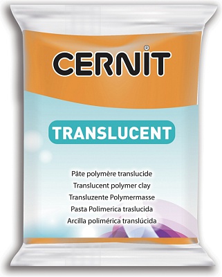 Полимерная глина CERNIT TRANSLUCENT 56г, апельсин 752