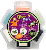 Набор Glow in the dark, пластика светящаяся в темноте, 6 брусков по 29 граммов